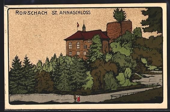Cartoline postali: Rorschach, St. Annaschloss vom Weg aus – Usato da Berlin venduto da bartko-reher
