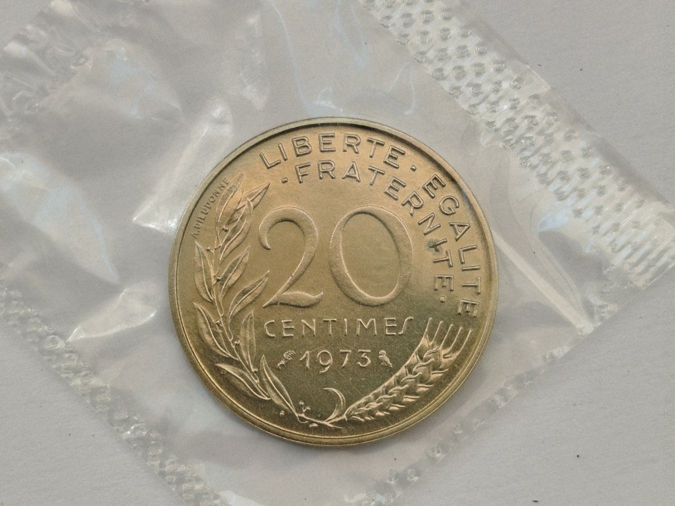 Toutes les monnaies: 20 centimes MARIANNE 1973 – Neuf avec emballage d'origine à Wettingen par Colorup