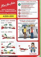 Thai Air Asia, A320-200, Safety Card, ,