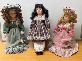 3 wunderschöne Porzellanpuppen / Sammlerpuppen – nostalgisch