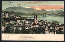 Luzern, Luzern und der Rigi aus der Voge