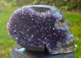✨💀 Amethyst Schädel mit funkelnder Druse 💀✨ 501g