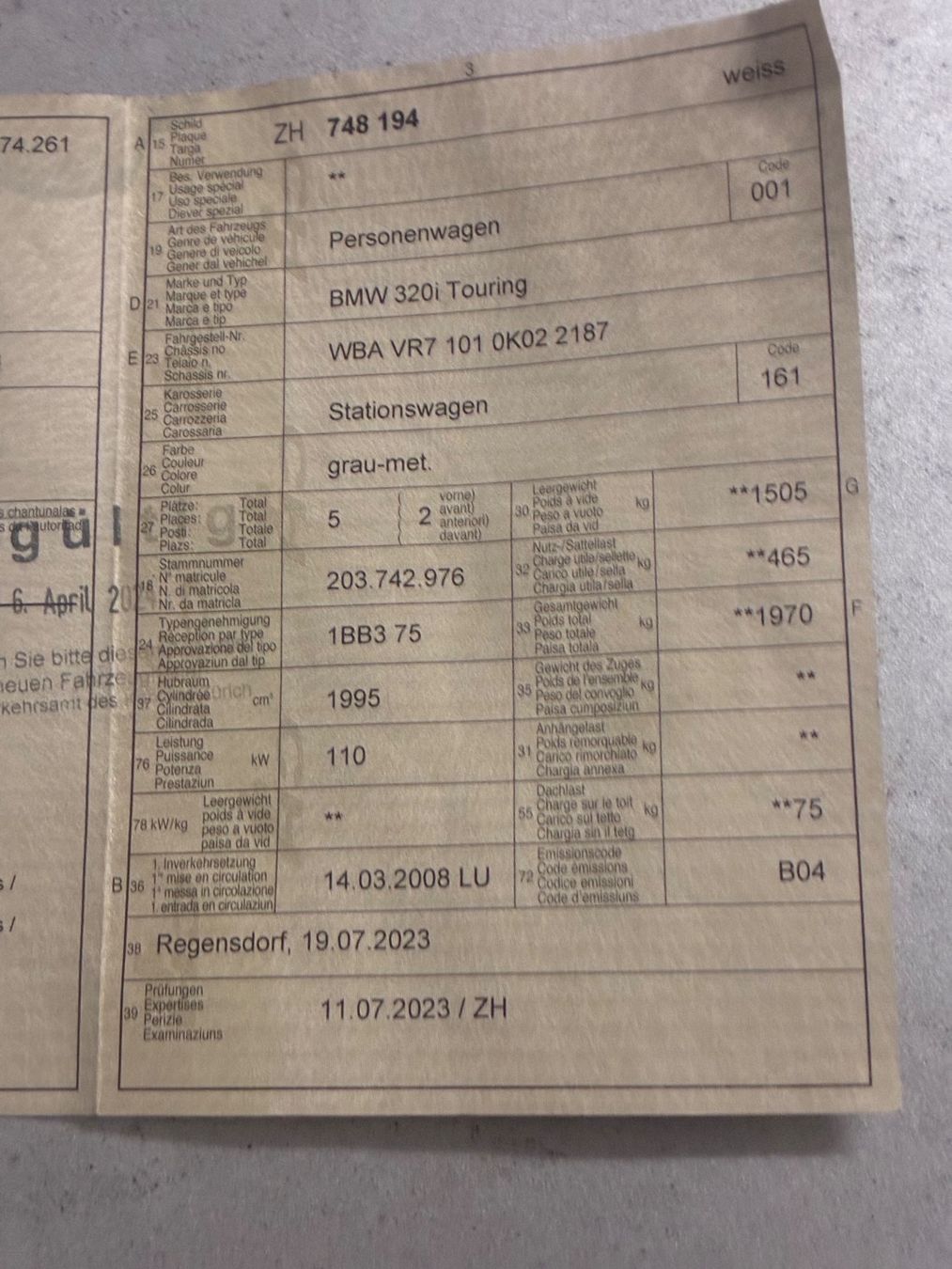 BMW Automobili: BMW 320i Kombi – Usato da Birmensdorf ZH venduto da Wetti61 5