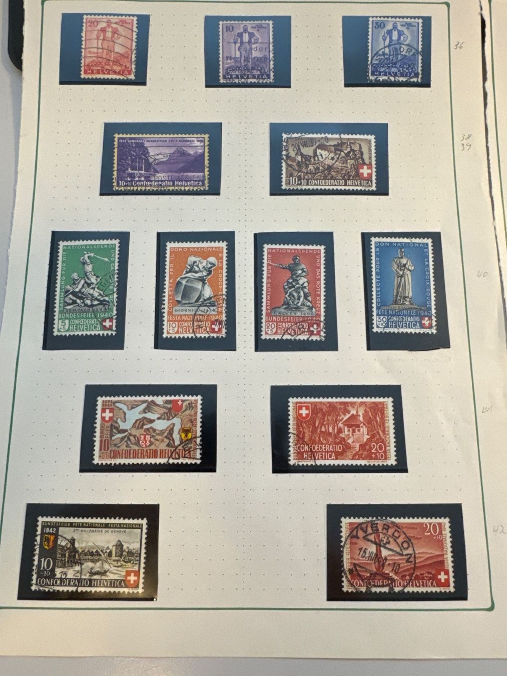 Alle Briefmarken: Pro Patria Lot, gestempelt – Gebraucht aus Küssnacht am Rigi von POSTOMASTER 1