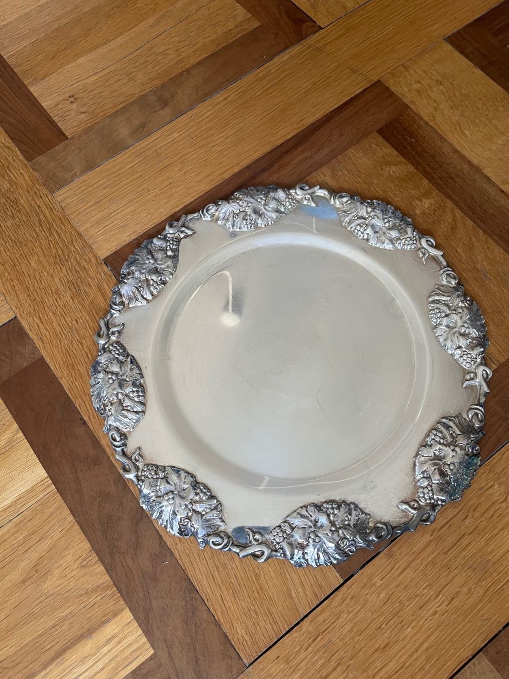 Sottobicchieri: Vintage Platzteller aus Metall, versilbert, 3er-Set – Usato da Zürich venduto da Klawitter 3