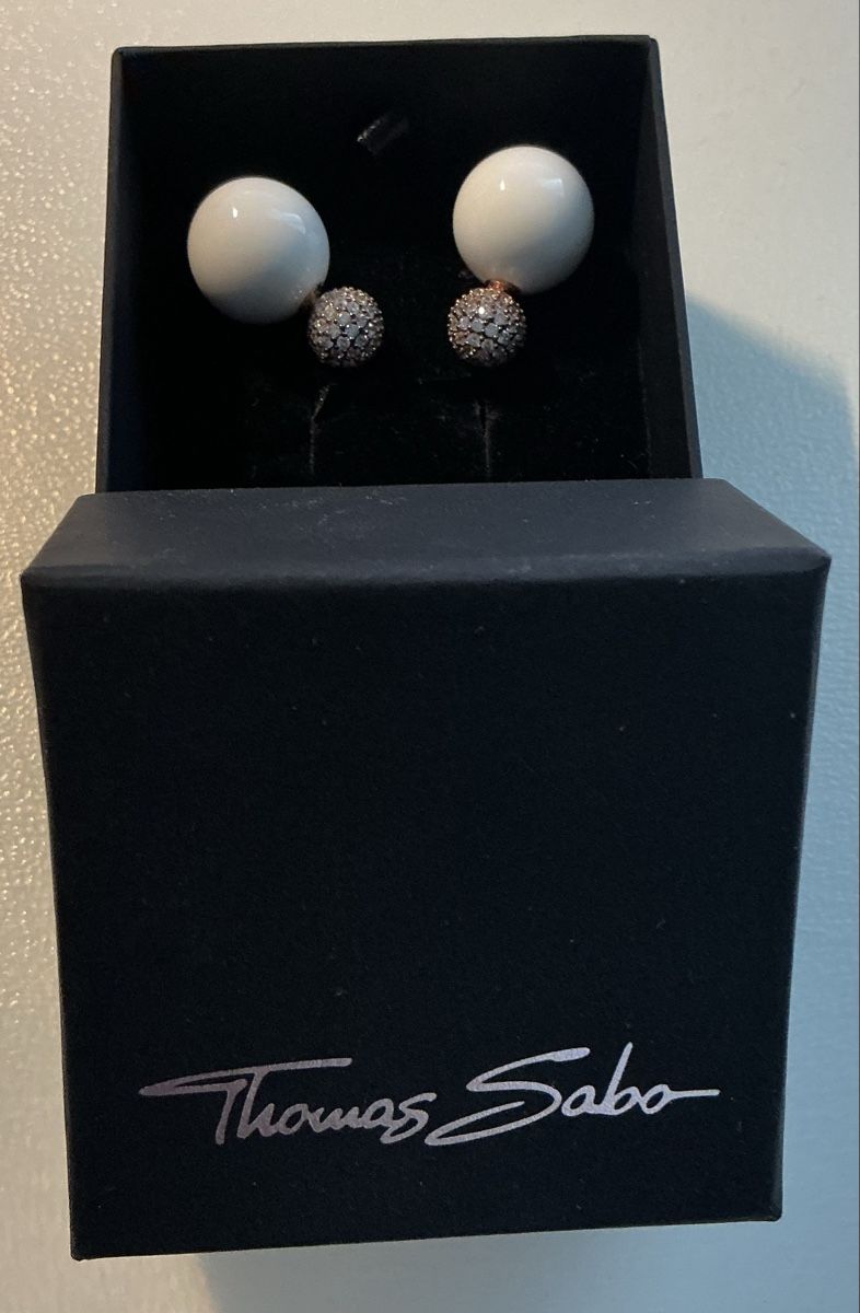 Thomas Sabo Orecchini pendenti & Orecchini a lobo: Thomas Sabo Ohrstecker rosa / weiss – Usato da Theilingen venduto da Cykelnyckel