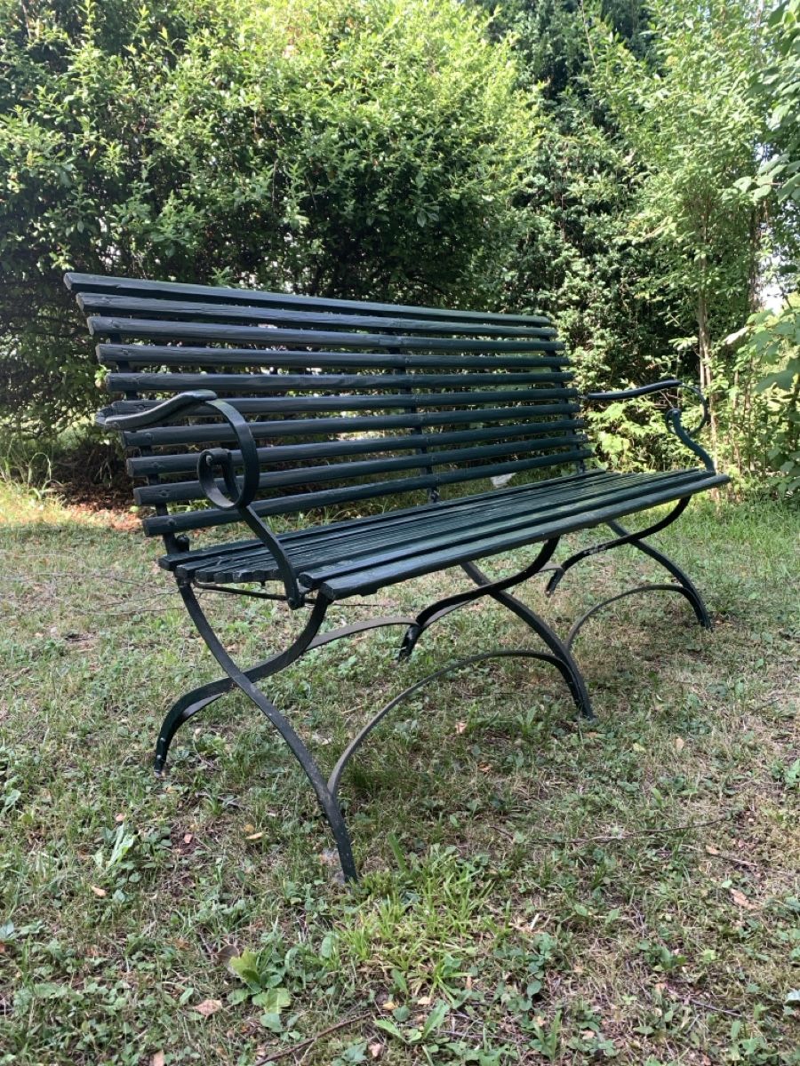 Panchine: gartenmöbel bank metall/holz antik – Usato da Ebmatingen venduto da atelierpaddy 2