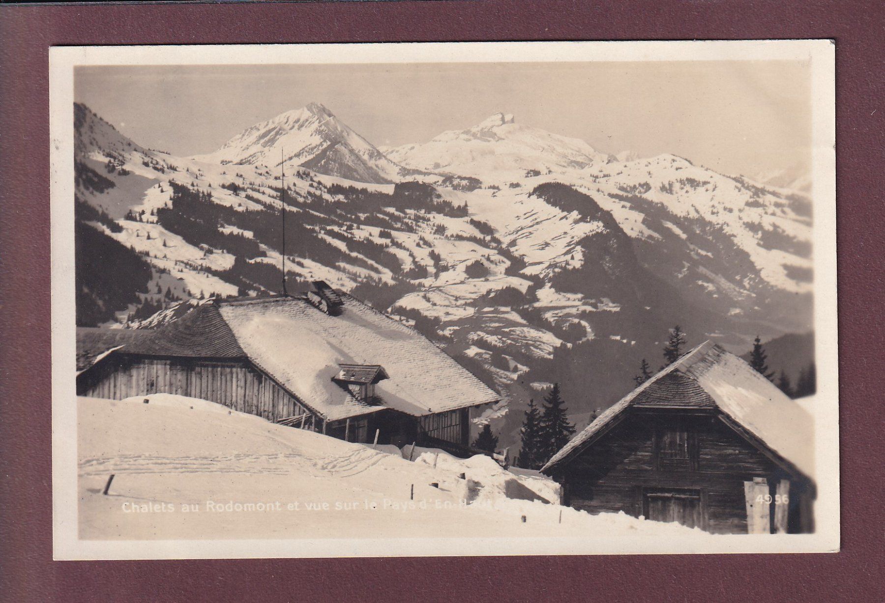 Cartes postales: Chalets au RODOMONT - 1928 – D'occasion à Pully par nicecards