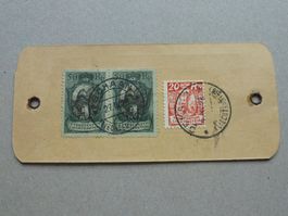 Liechtenstein ++ 2x Nr. 58 und Nr. 69 auf Pakettadresse