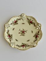 Plat Rosenthal Moliere décor floral et doré bord ajouré