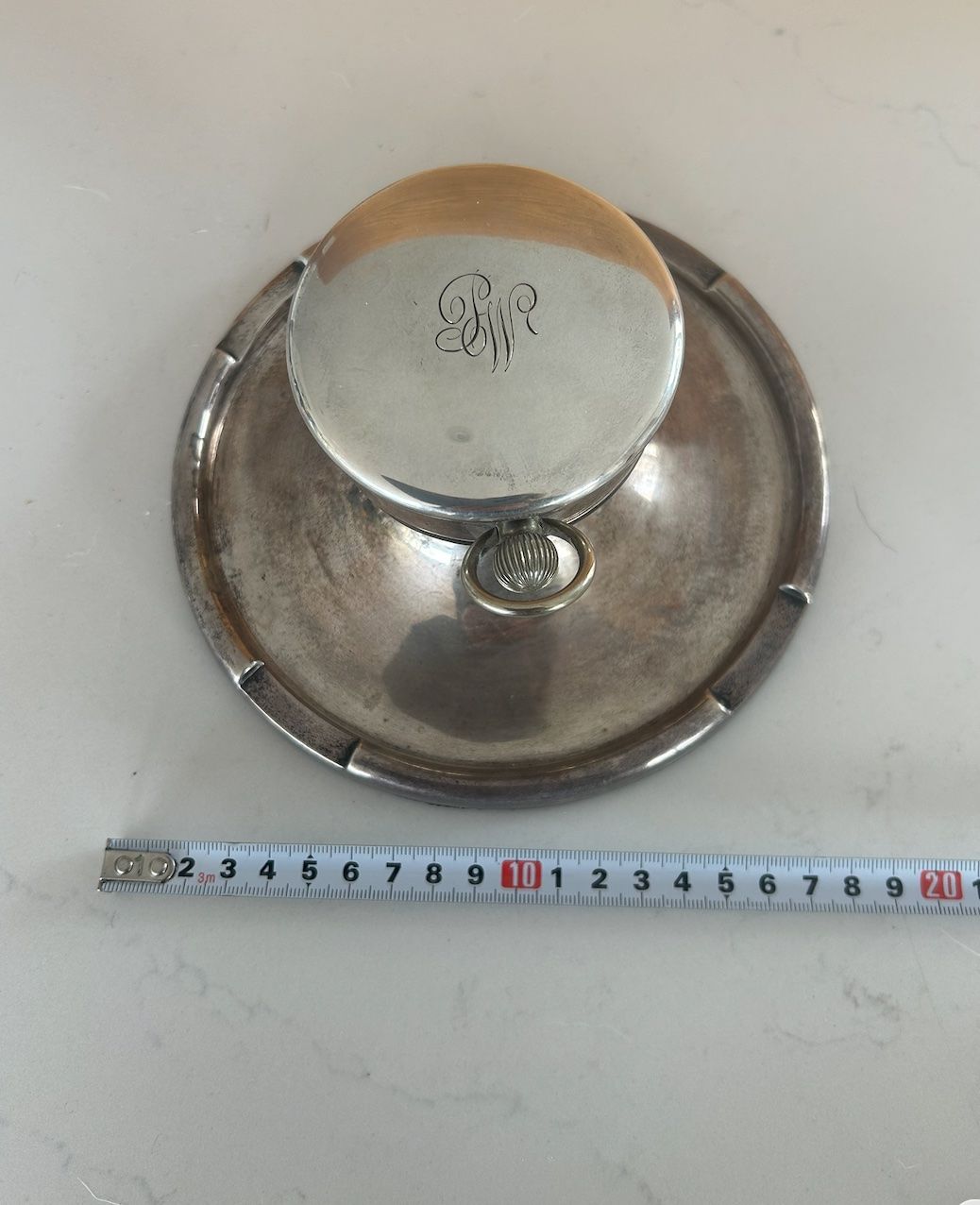 Sveglie: Asprey marked Capstan inkwell. Edwardian Silver – Usato da Zollikon venduto da kmg1 5