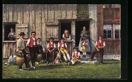 Appenzeller Sennen in Tracht mit Glocken