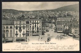 Neuchâtel, Vue prise depuis l'Hotel Bel