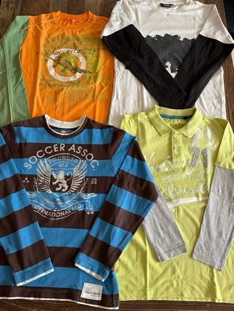 4 coole Langarmshirts für Jungs
