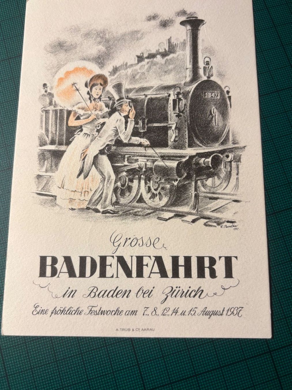 Cartoline postali: AK Grosse - Badenfahrt 1937. – Usato da Utzenstorf venduto da Rose0303 1