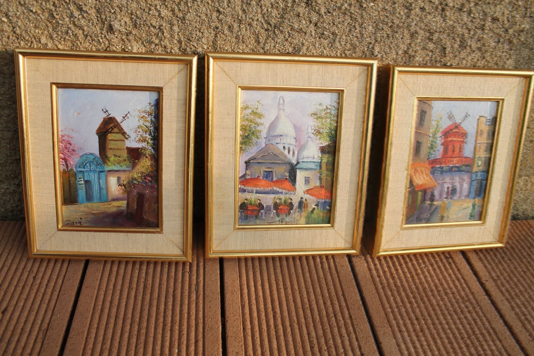Leinwände & Keilrahmen: Lot de 3 Tableaux peint de Paris – Gebraucht aus Agiez von chouchanelle 1