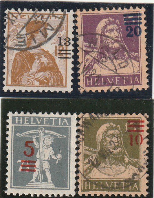 Tutti i francobolli: 4 Abarten Zu, Nr, 133,148II, 149 und 150A – Usato da Rorschacherberg venduto da fratovi2