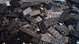 Lego 280 Schwarze Teile -C37