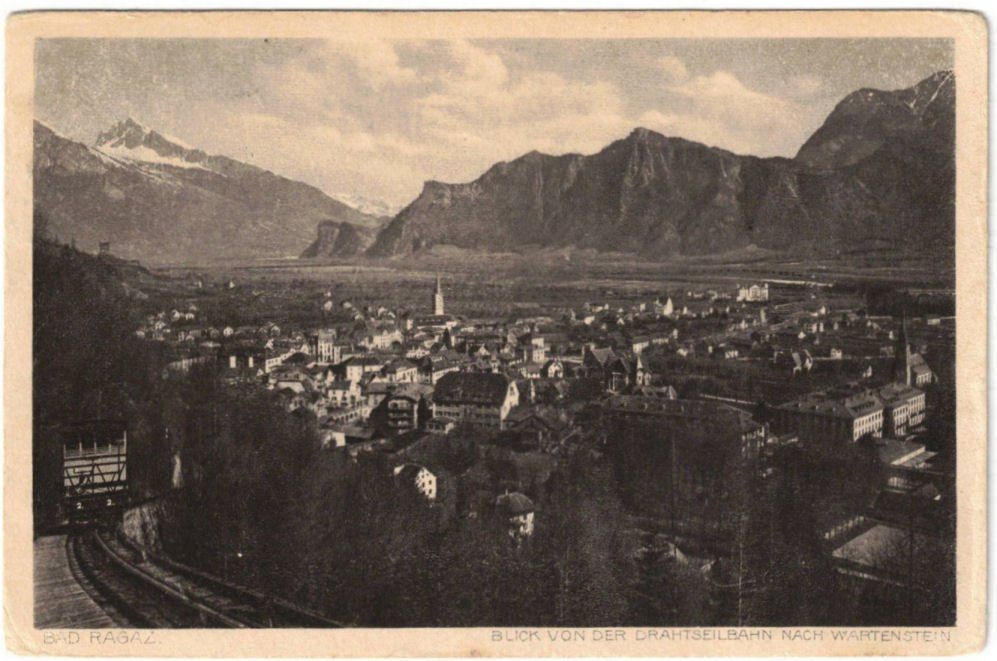Cartoline postali: Bad Ragaz - Standseilbahn Wartenstein – Usato da Binningen venduto da Mountainrider