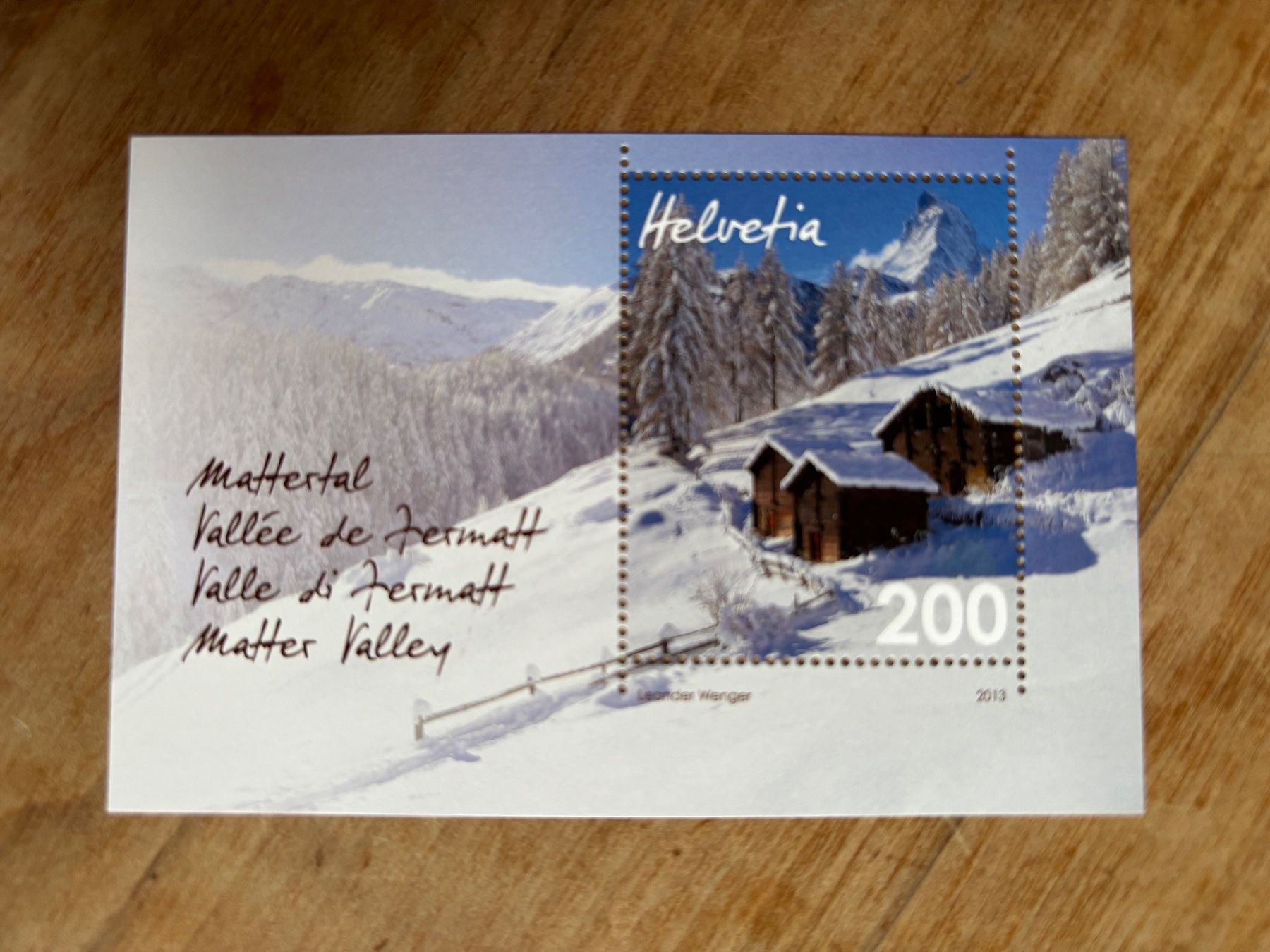 Alle Briefmarken: Sonderblock Mattertal Briefmarken postfrisch 2013 – Neu (gemäss Beschreibung) aus Seftigen von Muggelwomb