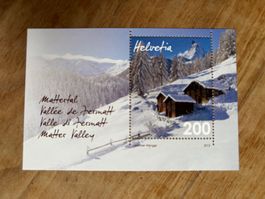 Sonderblock Mattertal Briefmarken postfrisch 2013