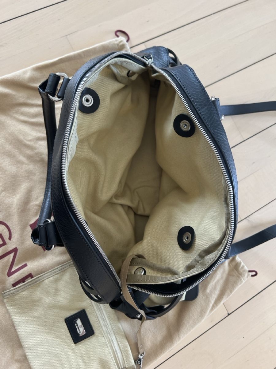 Aigner Borse da donna: Aigner Ledertasche schwarz beige mit Stoffeinsatz – Usato da Illnau venduto da evelineundamelie 3