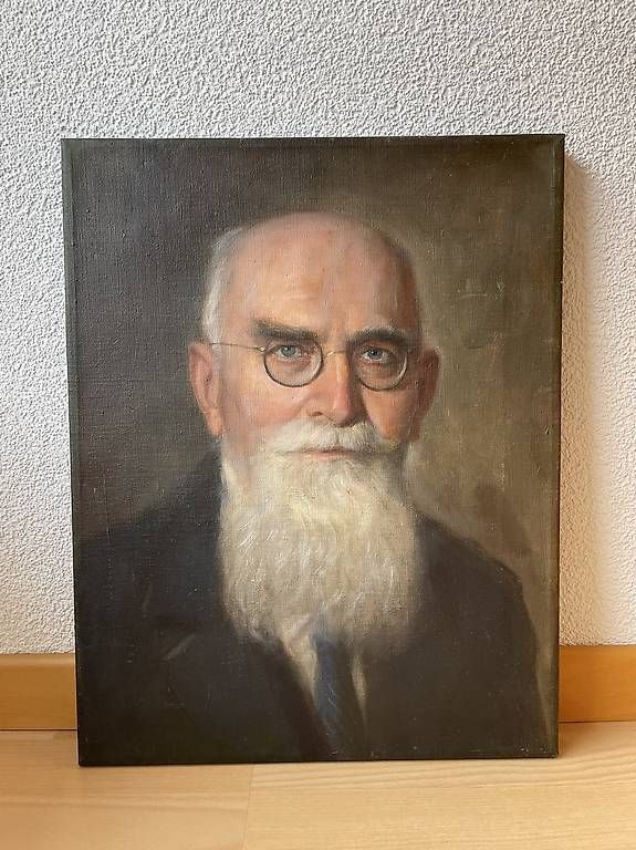 Dipinti: Antikes Ölgemälde , Portrait eines Herrn Mann Brille – Usato da Bern venduto da msk_l2kx
