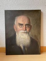 Antikes Ölgemälde , Portrait eines Herrn Mann Brille