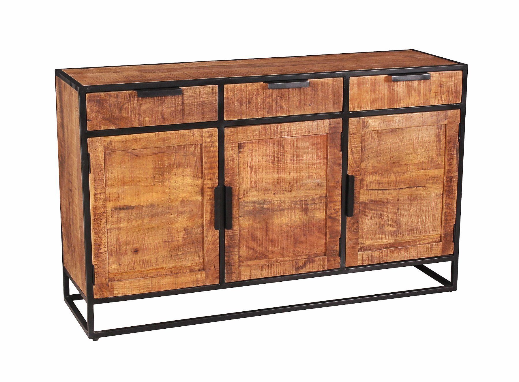 Cassettiere: Sideboard SIDNEY Mangoholz massiv 140 x 90 cm – Nuovo (secondo la descrizione) da Unterentfelden venduto da moebelrufli 2