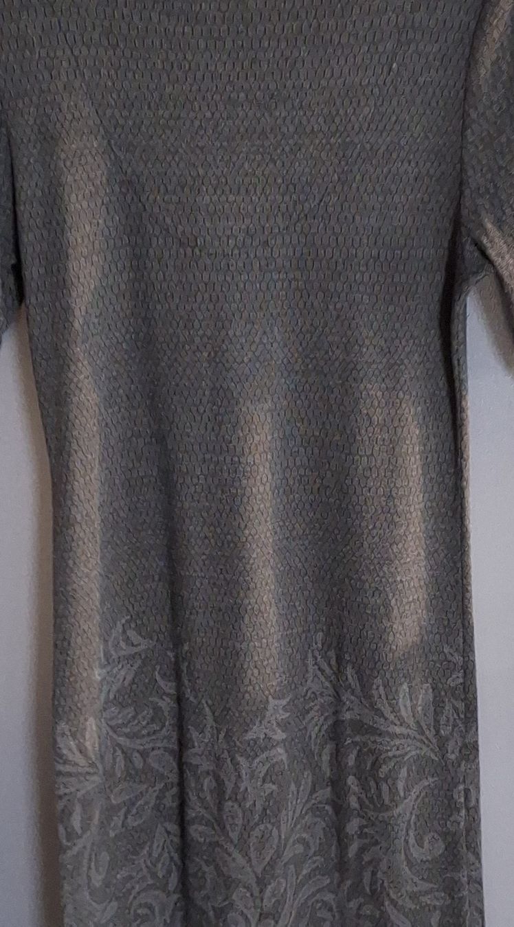 Vestiti: Zero Kleid grau mit Muster kurzer Arm – Usato da Diessenhofen venduto da str_p57p 2