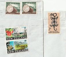 5 Luftpost-Umschläge New Zealand nach Oftringen