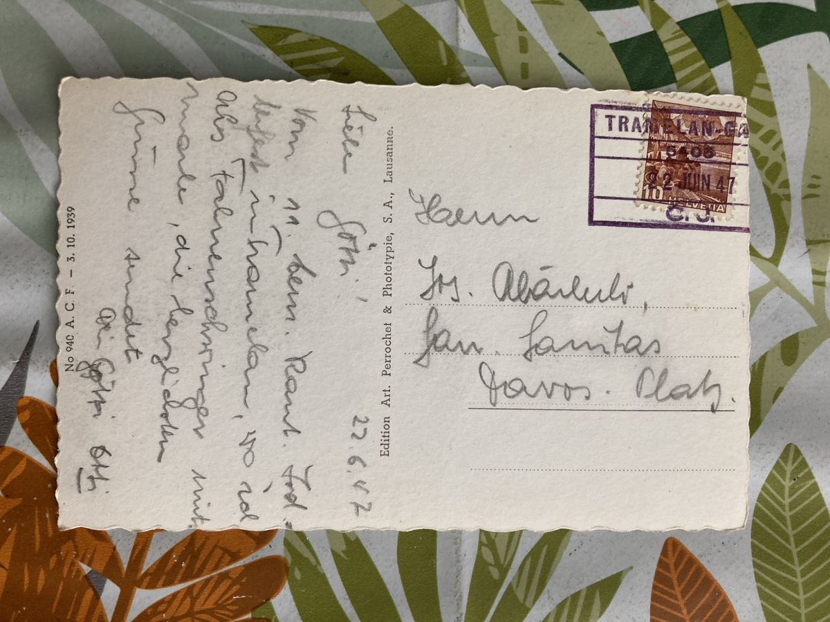 Cartoline postali: 50)AK Tramelan dessous!1947! – Usato da Ascona venduto da ruru4150 1