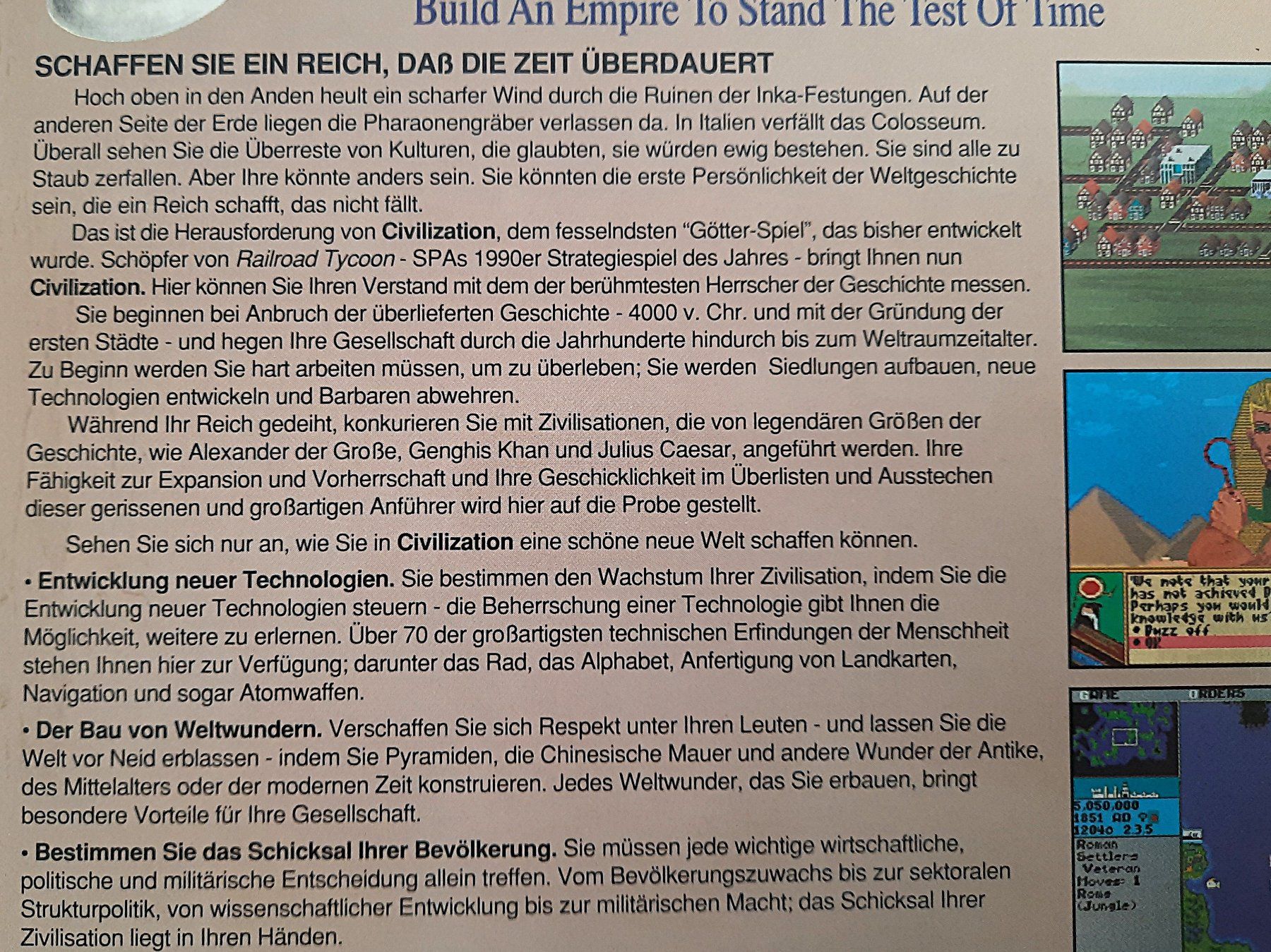 Spiele: MICROPROSE: "Sid Meier's Civilization" – Gebraucht aus Beinwil am See von Restwert_Beinwil 4
