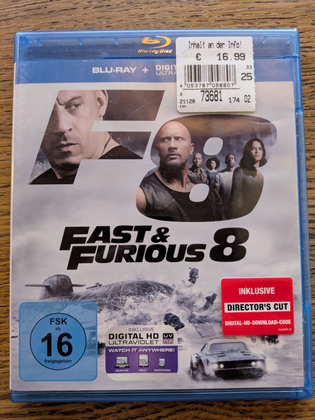 Tutti i DVDs: Fast & Furious 8 (Blu-ray) – Usato da Männedorf venduto da Pacer19