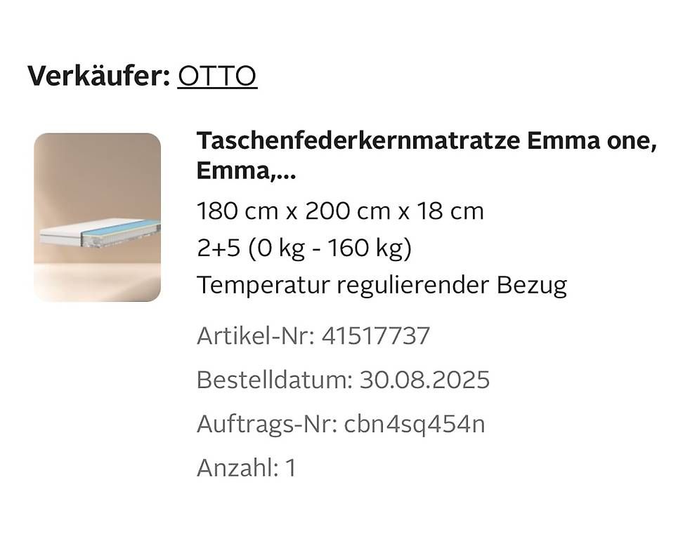 Matratzen: Emma Matratze  – Gebraucht aus Märstetten von mic_h9sy