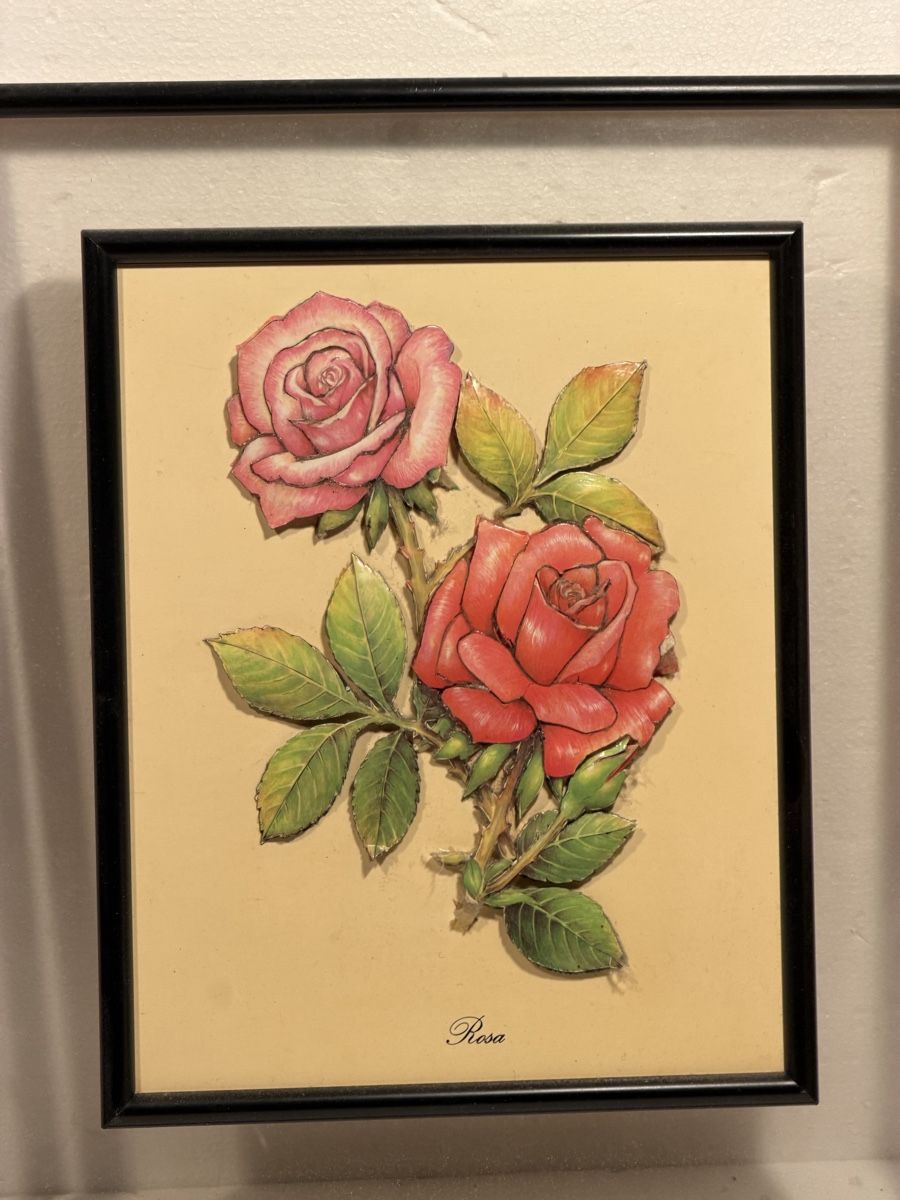 Stickrahmen: Two Framed Floral Prints – Gebraucht aus Lausanne von artnouveau04 1