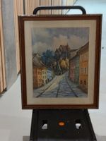Ölgemälde Schülertreppe Schässburg Siebenbürgen