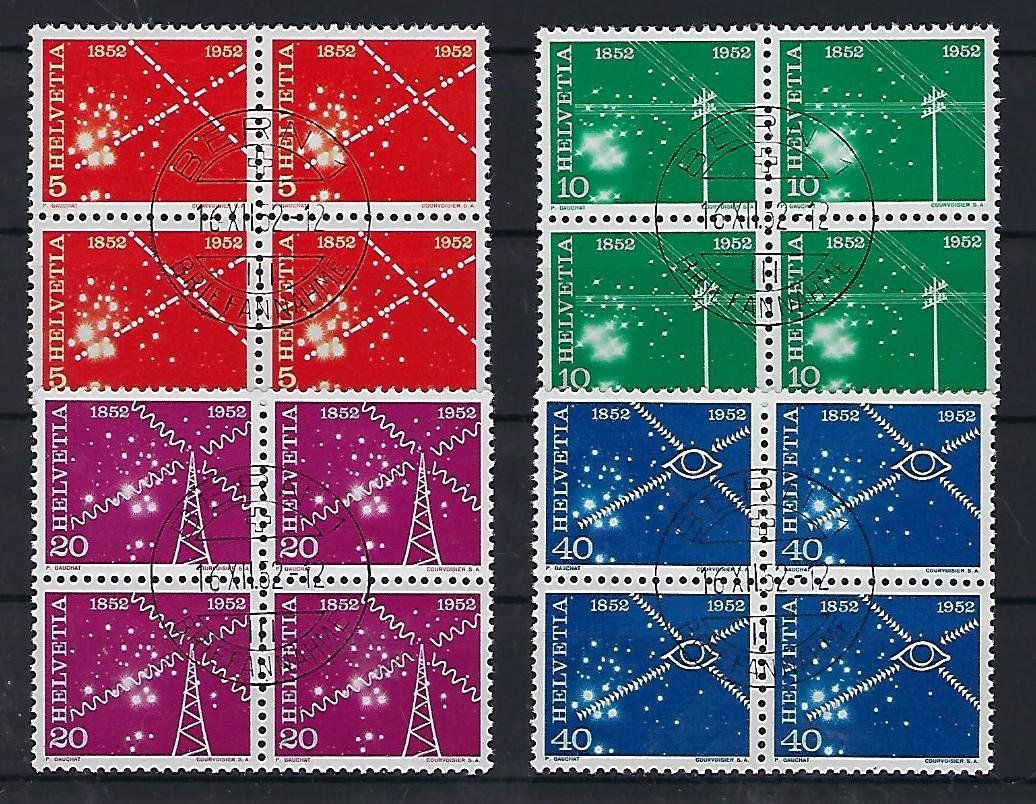 Tutti i francobolli: Werbemarken 1952 Viererblocks gestempelt   14618 – Usato da Lunden venduto da Animus999