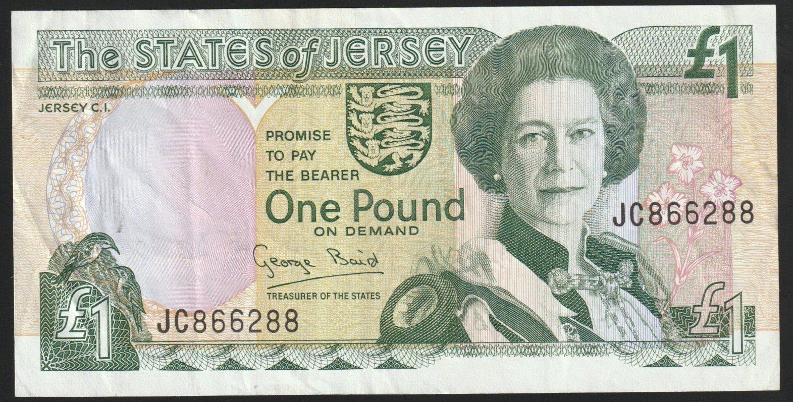 Banknoten: Jersey 1 Pound 1993 – Gebraucht aus Brugg AG von banknoten_muesli