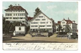 Trogen (AR) statliche Wohnhäuser am Dorfplatz - 1903