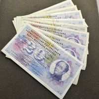 8 x 20 Franken Banknote Schweiz Dufour