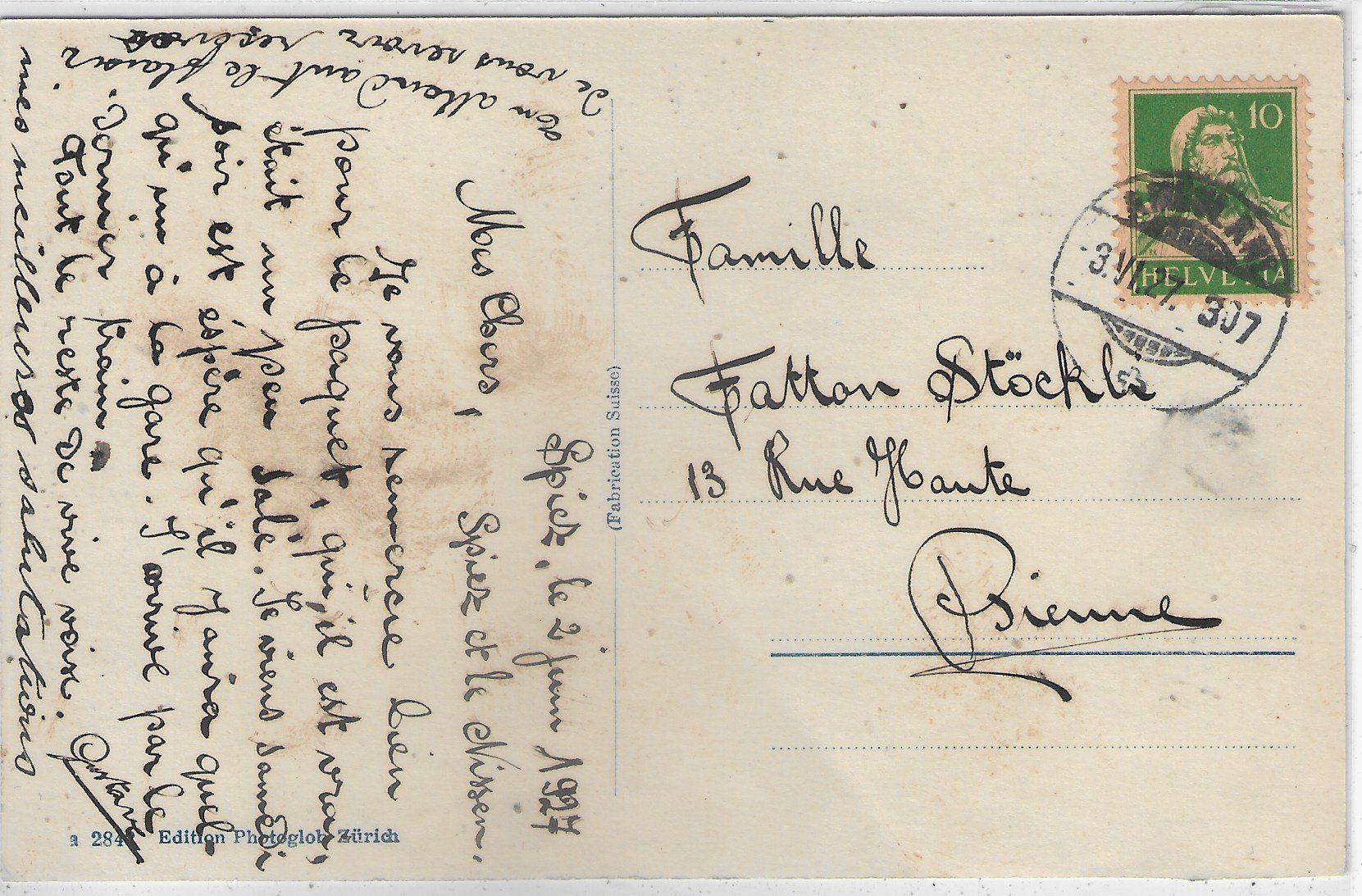 Cartoline postali: Spiez - Bahnhof – Usato da Ettingen venduto da Kartenplanet 1