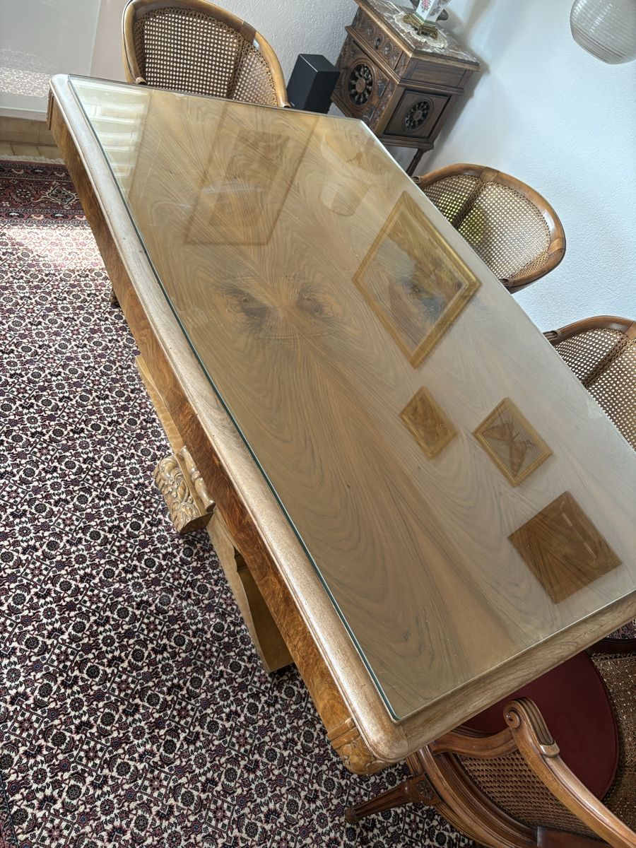 Tavoli: Table vintage art déco en bois massif – Usato da Bassins venduto da PBR001 2