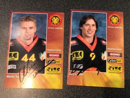 4 Original Autogrammkarten SCL Tigers u.a.