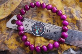 Pink Tigerauge Kugel Armband     –Edelsteinstube Rausverkauf