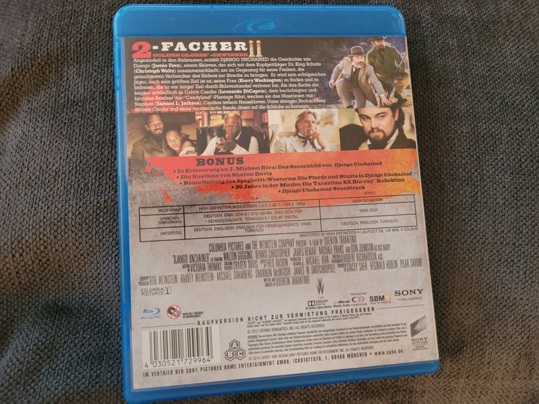 Sonstiges zu Filme & Serien: Django unchained Quentin Tarantino leonardo dicaprio – Gebraucht aus Volketswil von  1