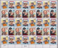 USA: 25 Cent Marken kompletter Bogen "Filme" postfrisch **.
