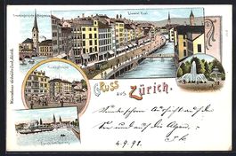 Litho Zürich, Limmat Quai, Gemüsebrüc