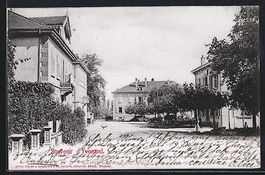 AK Yvonand, Platz mit Hotel, 1902