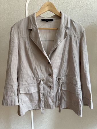 Veste/blazer lin greige Un Jour Ailleurs, t.38/40